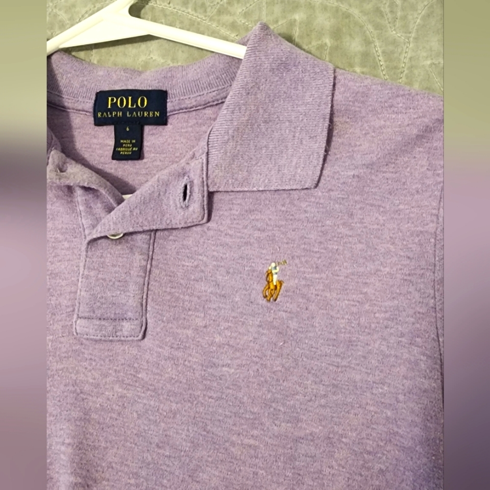 Polo Ralf Lauren Purple polo kids size 6